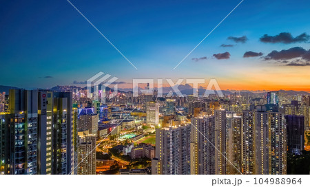 July 12 2023 the estate at the Kowloon bay, Hong kong July 12 2023 the estate at the Kowloon bay, Hong kong 104988964