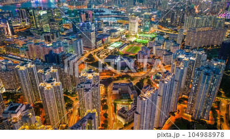 July 12 2023 the estate at the Kowloon bay, Hong kong July 12 2023 the estate at the Kowloon bay, Hong kong 104988978