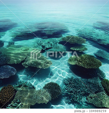 夏の珊瑚礁 104989259