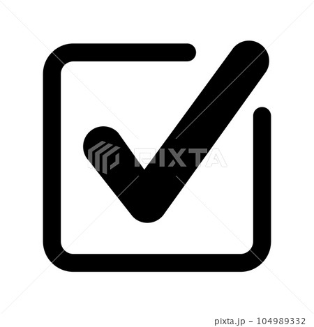 チェックボックス・決定 黒色 チェックボックス・決定 黒色 104989332