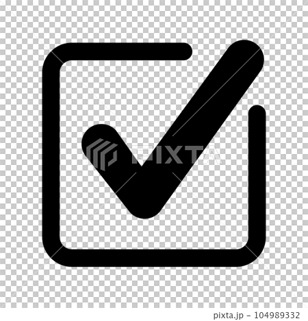 チェックボックス・決定 黒色 チェックボックス・決定 黒色 104989332