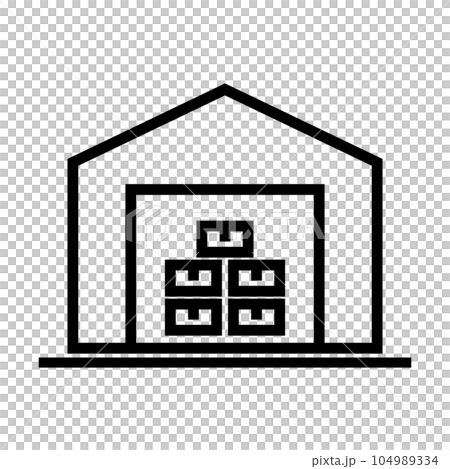 倉庫と段ボールの荷物・物流センター 104989334