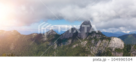 Canadian Mountain Landscape. Nature Background. Canadian Mountain Landscape. Nature Background. 104990504