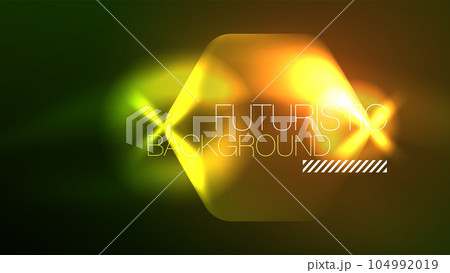Technology Digital Neon Abstract Background, Abstract Hexagons, Digital Cyberspace, Modern Hi-tech, Science, Futuristic Techno Design Template 104992019