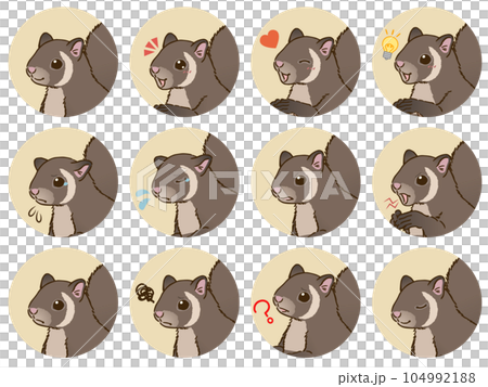 飛鼠面部表情圖標集 104992188