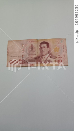 Thai money on a white background Thai money on a white background 104993259