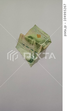 Thai money on a white background Thai money on a white background 104993267