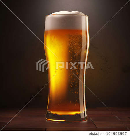 Generative ai illustrations, glass of beer 104998997