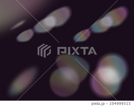 ライトリーク(ボケ玉・感光・光漏れ)をイメージしたレトロな雰囲気の背景素材・黒バック ライトリーク(ボケ玉・感光・光漏れ)をイメージしたレトロな雰囲気の背景素材・黒バック 104999313