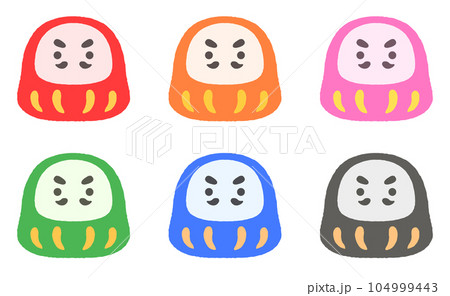 デフォルメ・だるまのイラストセット 104999443