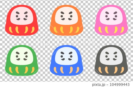 デフォルメ・だるまのイラストセット 104999443