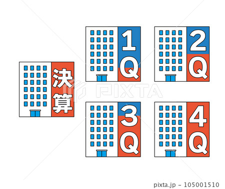 企業決算のイラストセット 105001510