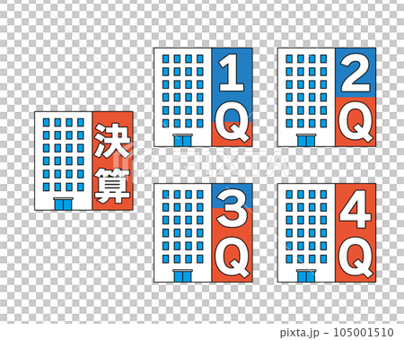企業決算のイラストセット 105001510