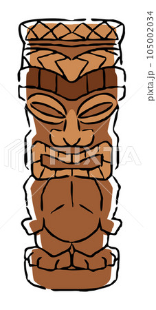 ティキ　手描き線画イラスト 105002034