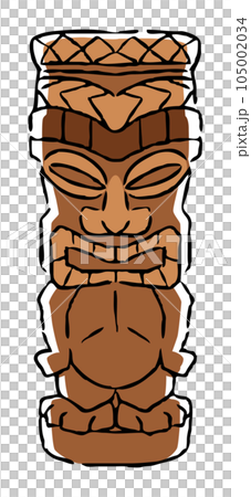 ティキ　手描き線画イラスト 105002034
