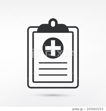 Health care diagnosis clipboard line icon design template Health care diagnosis clipboard line icon design template 105003253