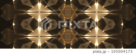 Dark brown and beige seamless pattern with geometric futuristic original abstract texture. Seamless pattern vector wide background 105004173
