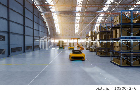 Automated machine transferring box in warehouse Automated machine transferring box in warehouse 105004246