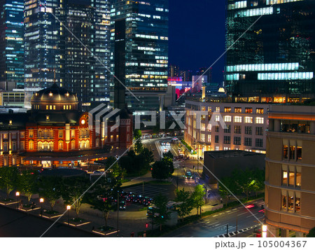 【東京都   千代田区・中央区】　東京駅～京橋の夕景　都市景観（2023年7月） 105004367