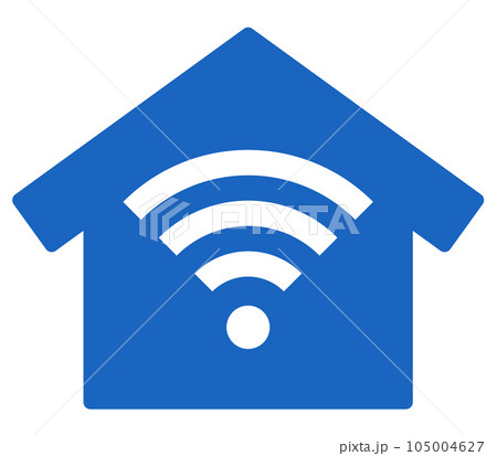 家のWi-Fiアイコン(Wifi icon. House Home) 家のWi-Fiアイコン(Wifi icon. House Home) 105004627