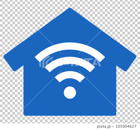 家のWi-Fiアイコン(Wifi icon. House Home) 家のWi-Fiアイコン(Wifi icon. House Home) 105004627