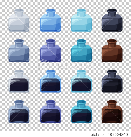 Ink bottle illustration material set Ink bottle illustration material set 105004840