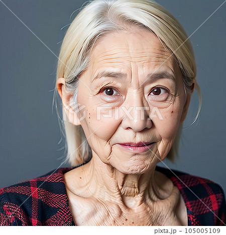AI生成画像【人物】年配の女性 105005109