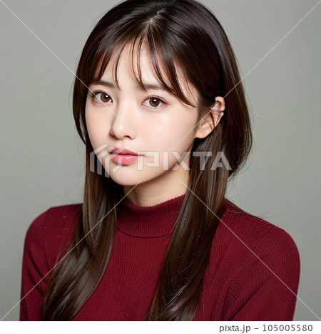 AI生成画像【人物】ロングヘアの女性 105005580