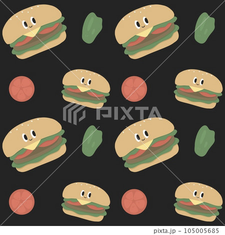 burger cartoon pattern 105005685