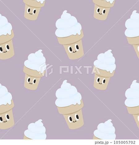 ice cream cute cartoon pattern 105005702