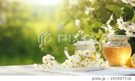 Summer tea. Illustration AI Generative 105007516
