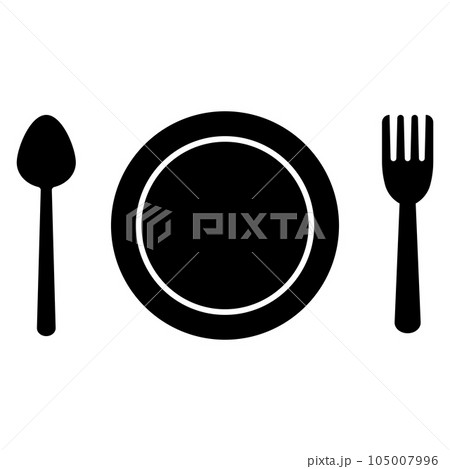 plate and cutlery icon vector 105007996