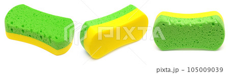 Bath sponge set isolated on white 105009039