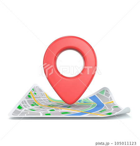 Map with map pointer 3D 105011123