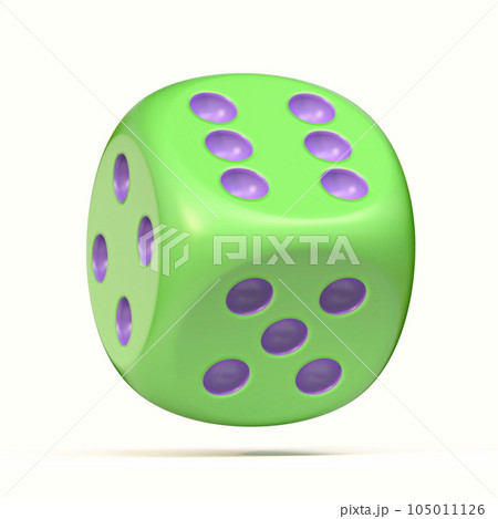Green dice 3D 105011126