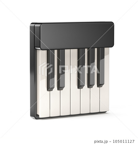 Piano keyboard one octave 3D 105011127