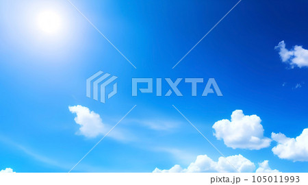 青空に太陽と雲 105011993