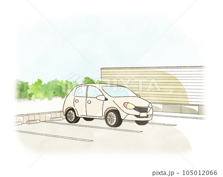 駐車場に駐車している自動車 駐車場に駐車している自動車 105012066