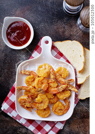 Southern fried shrimp with hot sauce Southern fried shrimp with hot sauce 105012500
