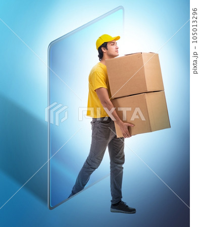 Concept of delivery of online purchases 105013296