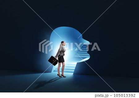 Businesswoman in split personality concept Businesswoman in split personality concept 105013392