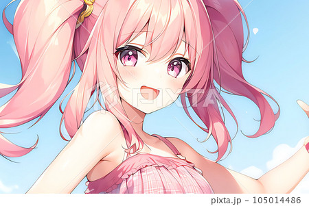 女の子のイラスト素材 105014486