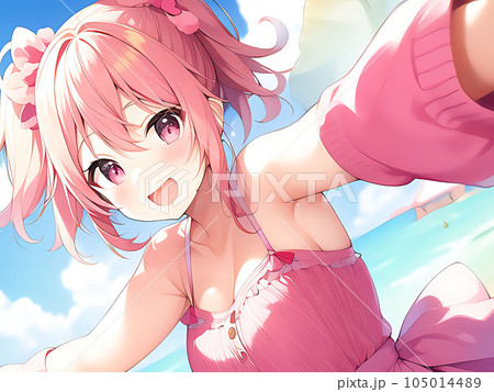 女の子のイラスト素材 女の子のイラスト素材 105014489