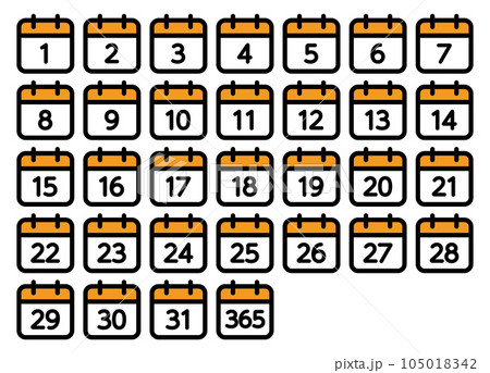 カレンダーのアイコン（日付） 105018342