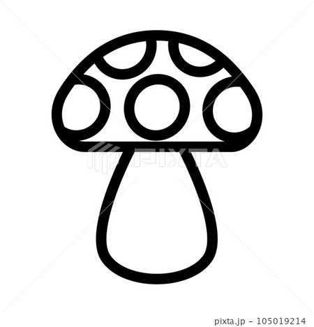poison mushroom outline 105019214