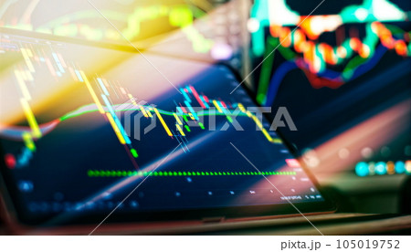 Businessman hand working on analyzing investment charts.  financial and investment products 105019752