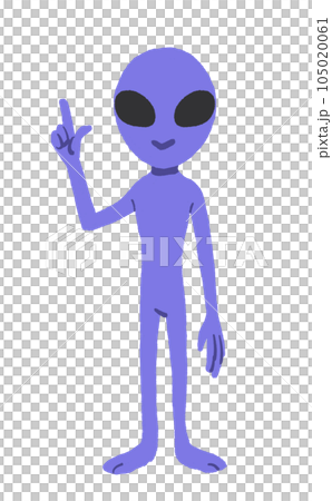 Alien with pointing pose 105020061