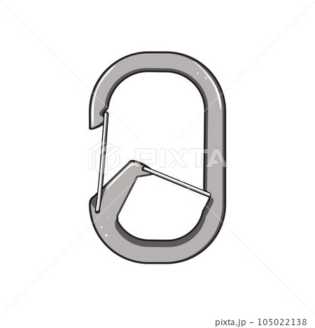safety carabiner clip cartoon vector illustration 105022138