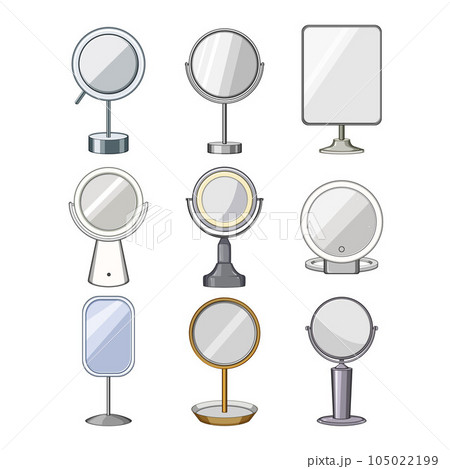 table mirror set cartoon vector illustration 105022199