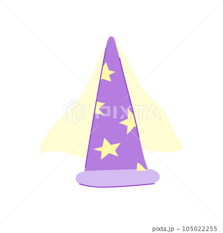 fantasy wizard hat cartoon vector illustration 105022255